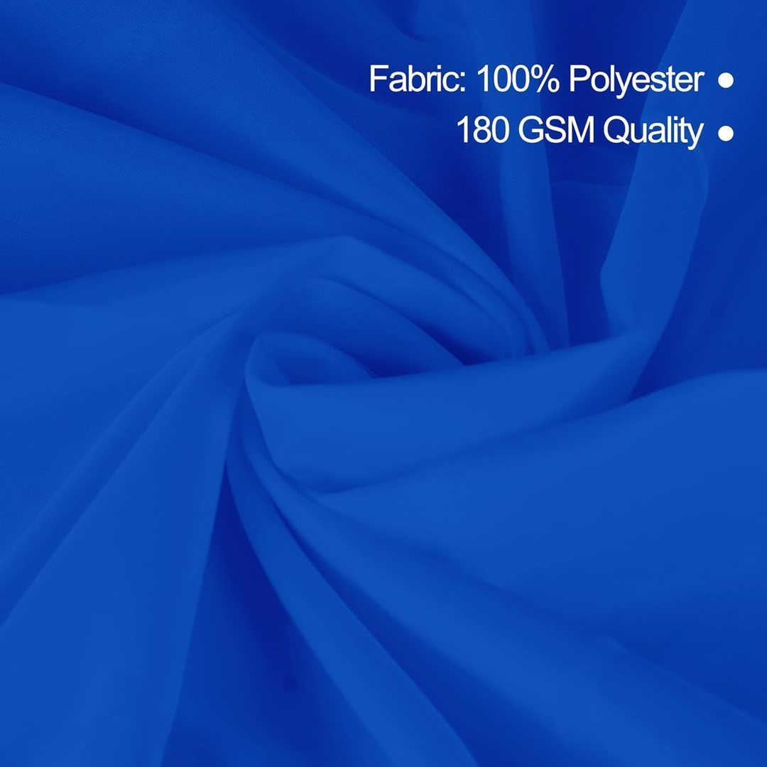 EMART 6 Pack Rectangle Table Cloth, 60 x 126 inch Blue 100% Polyester Thickened Fabric for 8 Foot Banquet Wedding Party Rectangular Tablecloths — frame 5