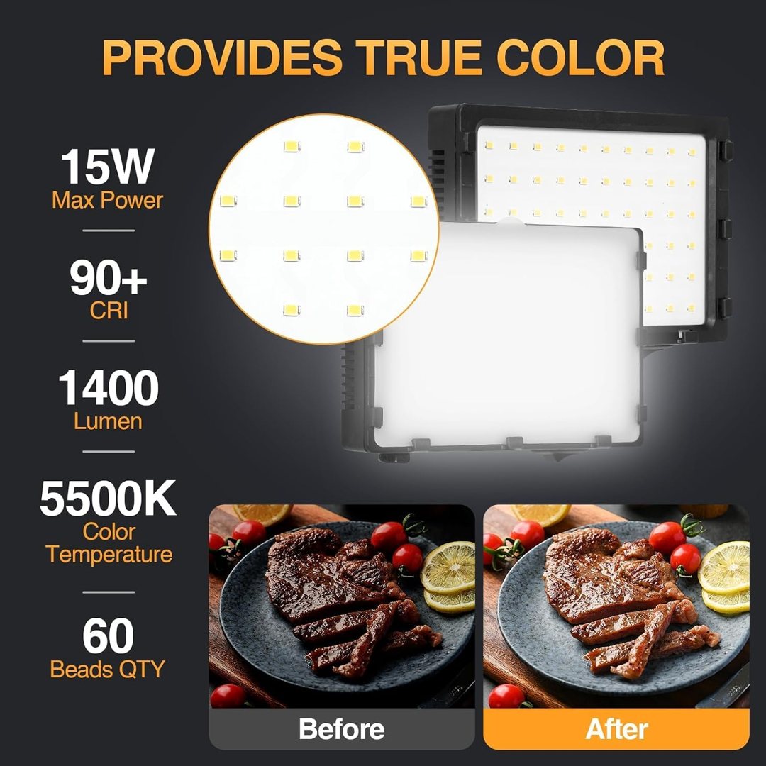 EMART 60 LED Portable Product Photography Light for Tabletop Photo,2-Pack — frame 4