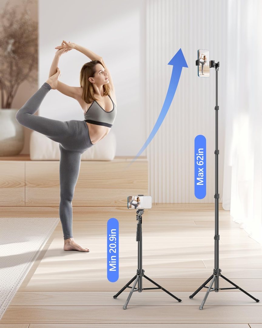 EMART 62’’ Cell Phone Tripod Stand with Remote for iPhone and Android — frame 3