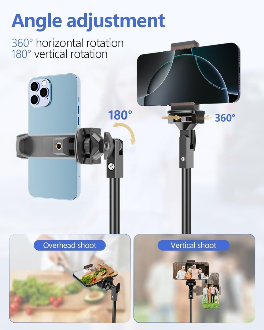 EMART 62’’ Cell Phone Tripod Stand with Remote for iPhone and Android — frame 4