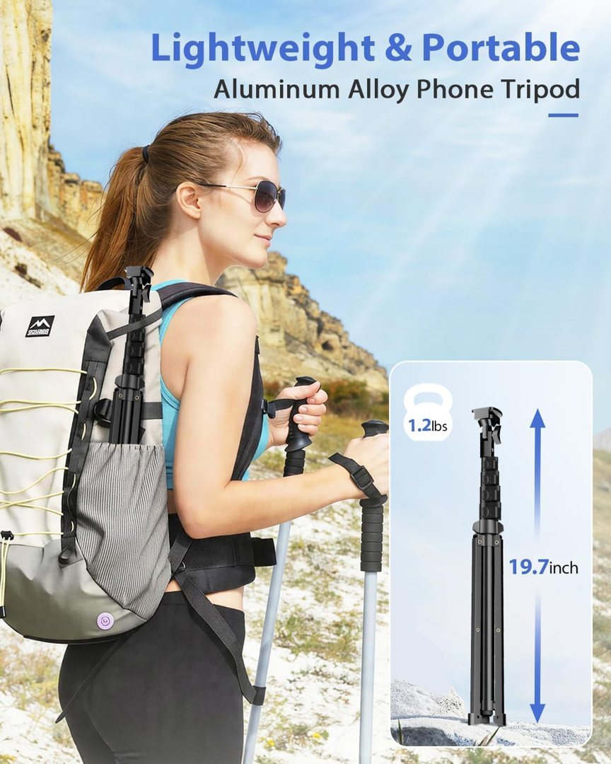 EMART 62’’ Cell Phone Tripod Stand with Remote for iPhone and Android — frame 5