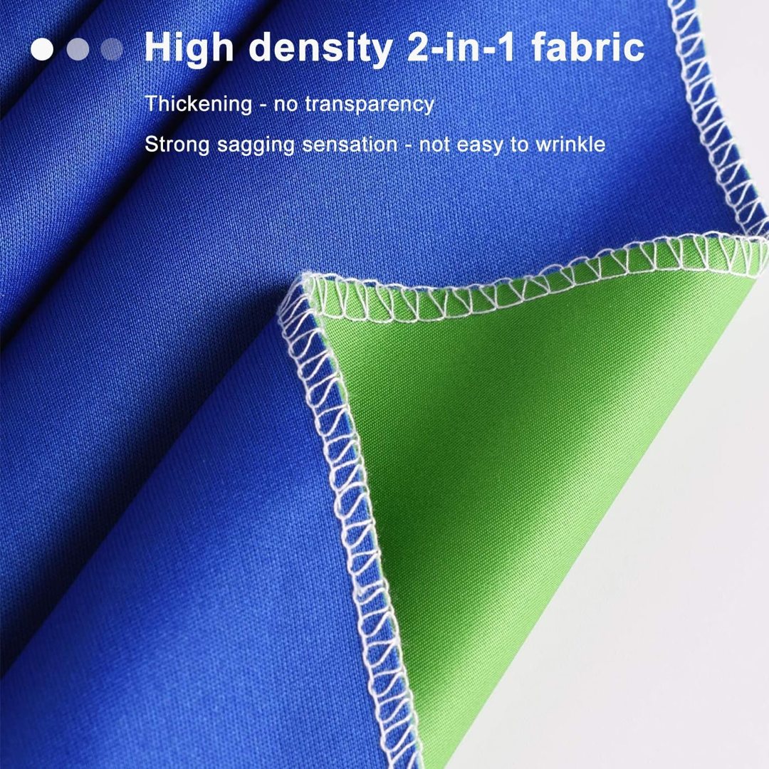 EMART 6x9Ft Green and Blue 2-in-1 Screen Backdrop,Photography Background — frame 4