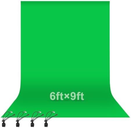 EMART 6x9Ft Green Screen Backdrop,Photography Greenscreen Background