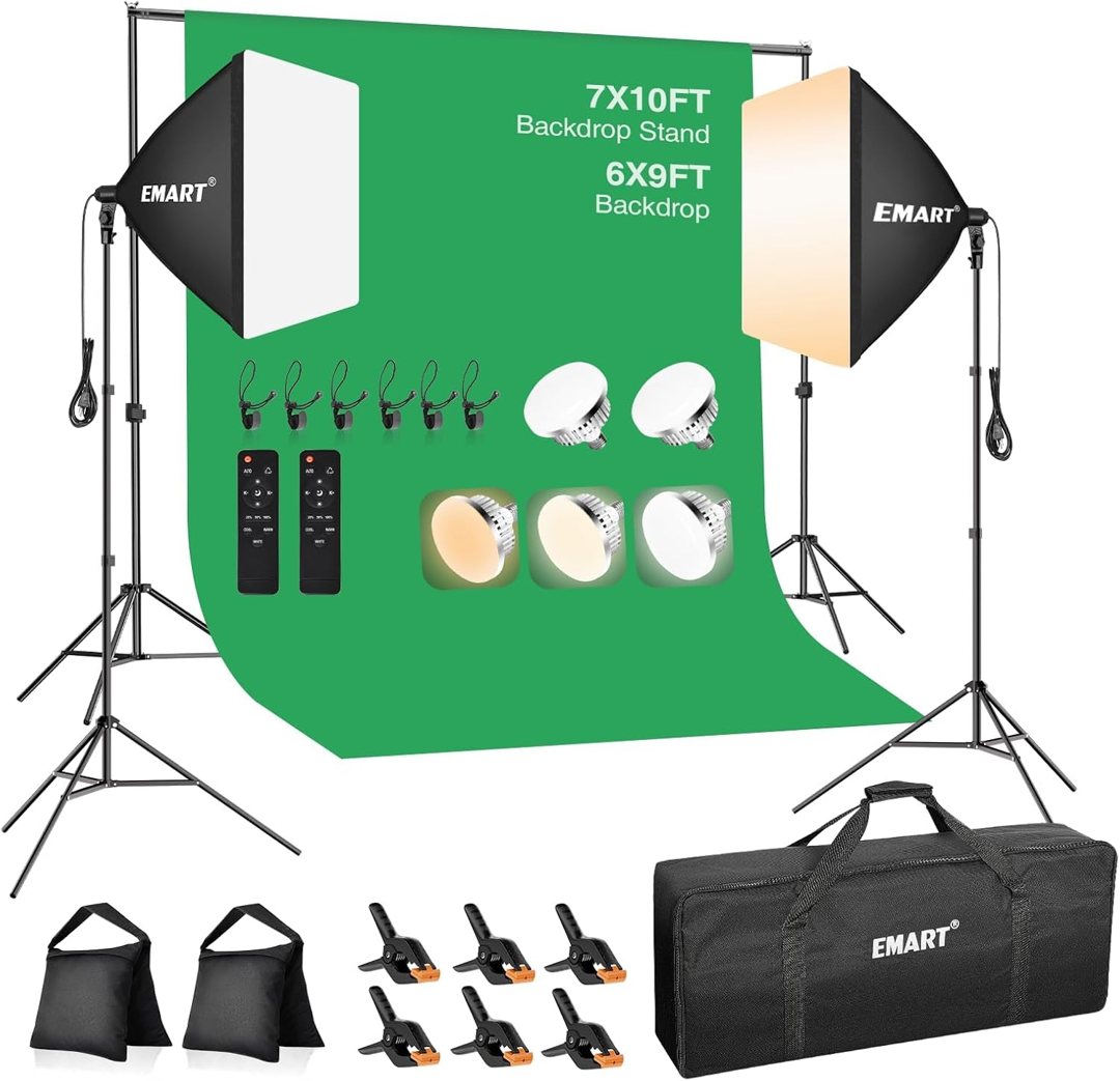 EMART 7 x 10 FT Photography Lighting Kit with 85W LED Bulbs for Portrait — frame 2