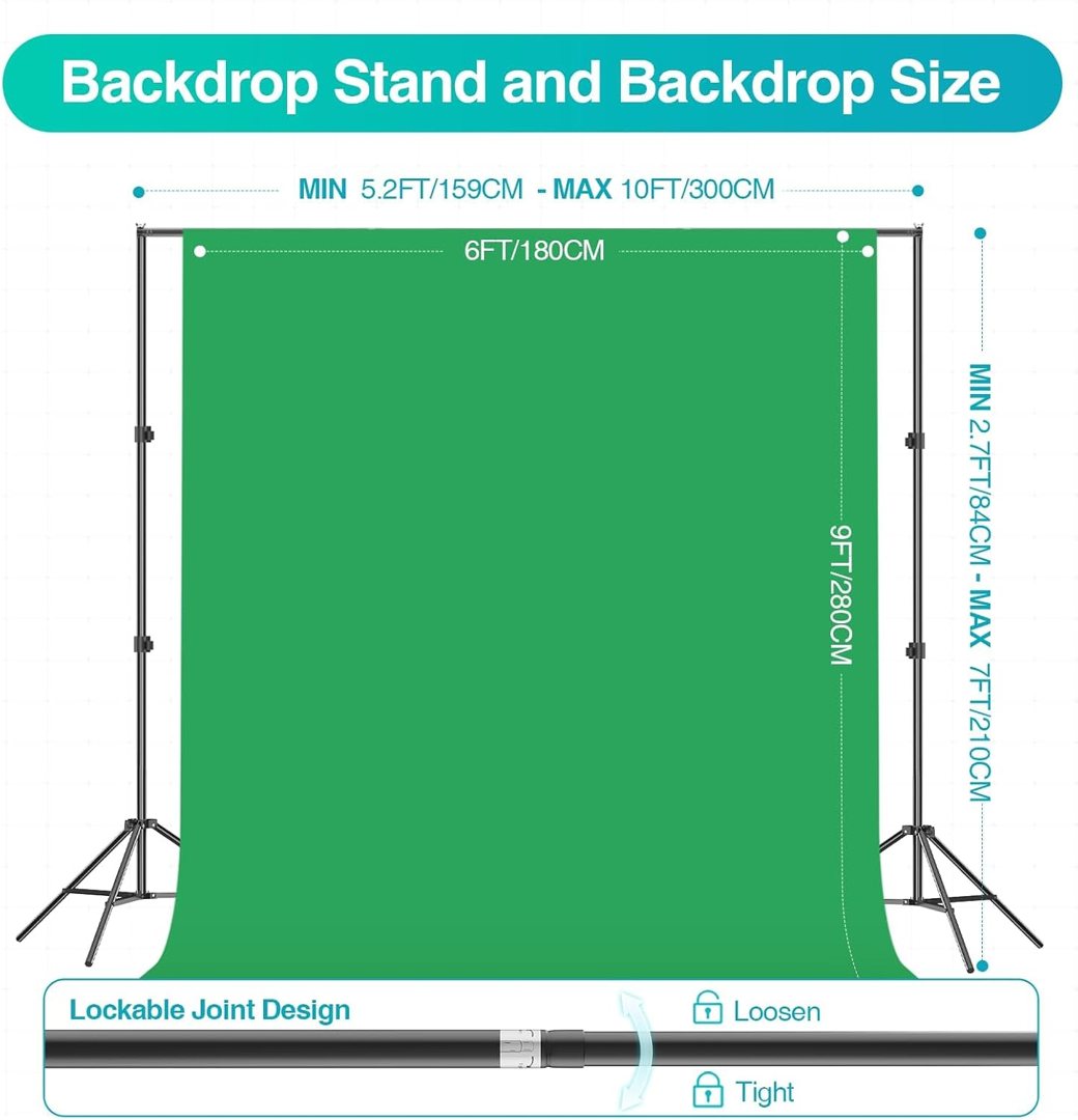 EMART 7 x 10 FT Photography Lighting Kit with 85W LED Bulbs for Portrait — frame 3