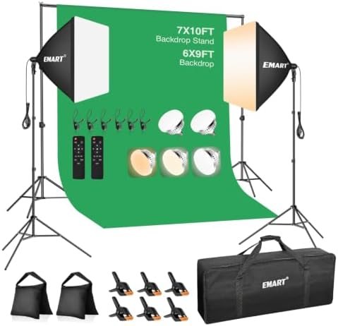 EMART 7 x 10 FT Photography Lighting Kit with 85W LED Bulbs for Portrait — frame 1