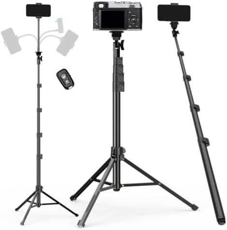 EMART 70’’ Cell Phone Tripod Stand with Remote for iPhone and Android