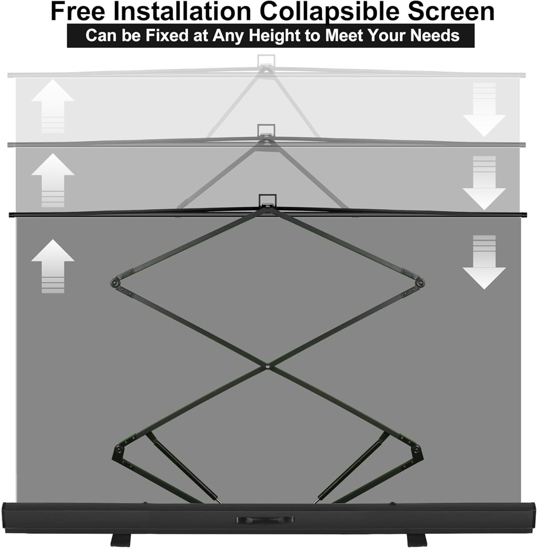 EMART 77x92in Collapsible Chromakey Panel Grey Screen for Photo Backdrop Video Studio,Portable Pull Up,Solid Aluminium Base Wrinkle-Resistant Fabric,Auto-Locking Air Cushion Frame — frame 4