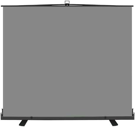 EMART 77x92in Collapsible Chromakey Panel Grey Screen for Photo Backdrop Video Studio,Portable Pull Up,Solid Aluminium Base Wrinkle-Resistant Fabric,Auto-Locking Air Cushion Frame
