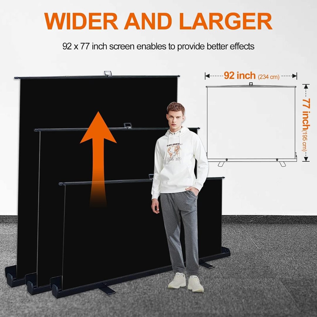 EMART 77x92in Collapsible Chromakey Panel Portable Black Screen — frame 3