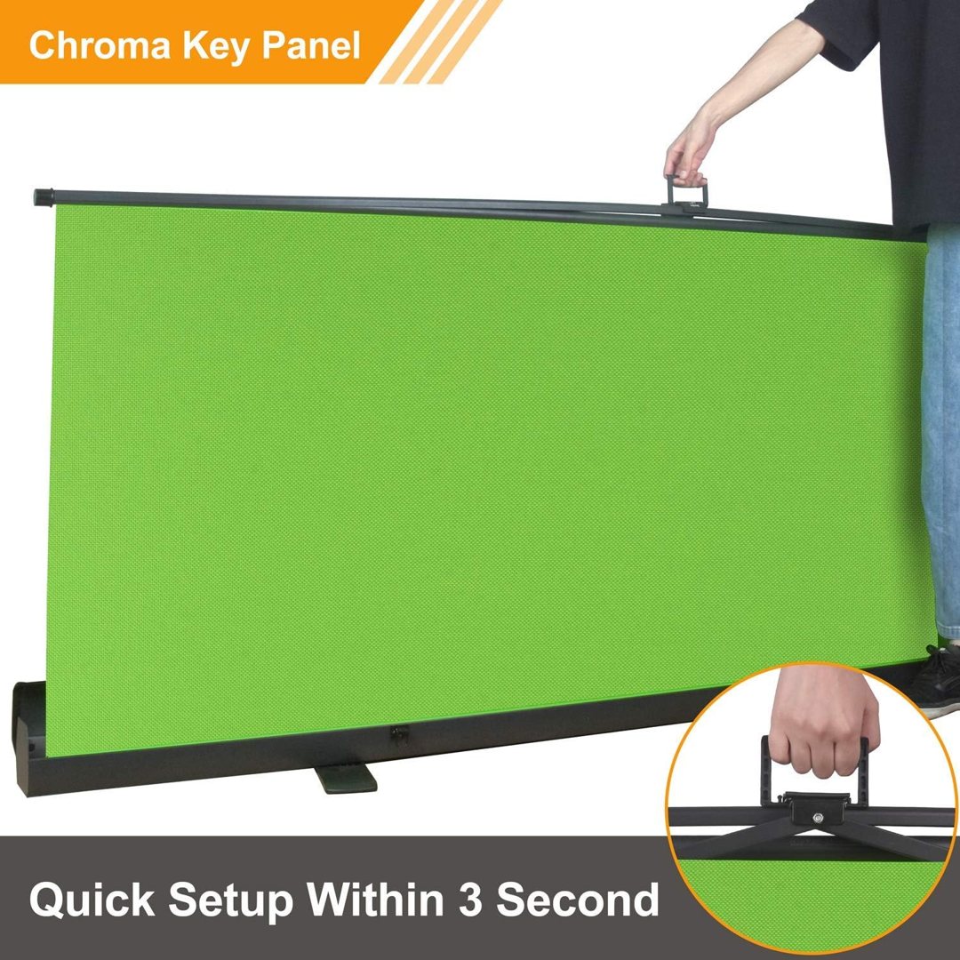 EMART 77x92in Collapsible Chromakey Panel Portable Green Screen — frame 5