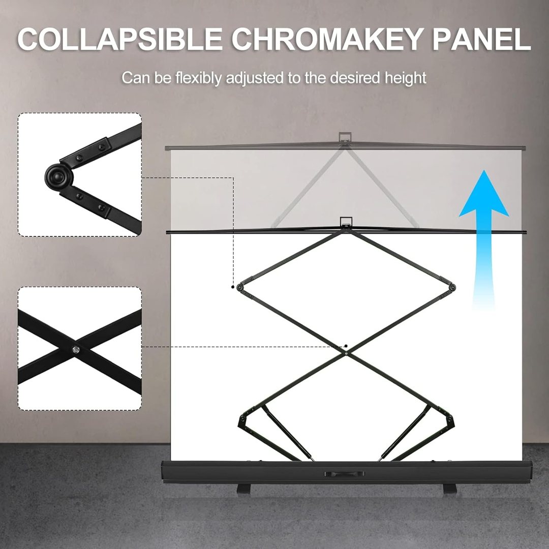 EMART 77x92in Collapsible Chromakey Panel Portable White Screen — frame 3