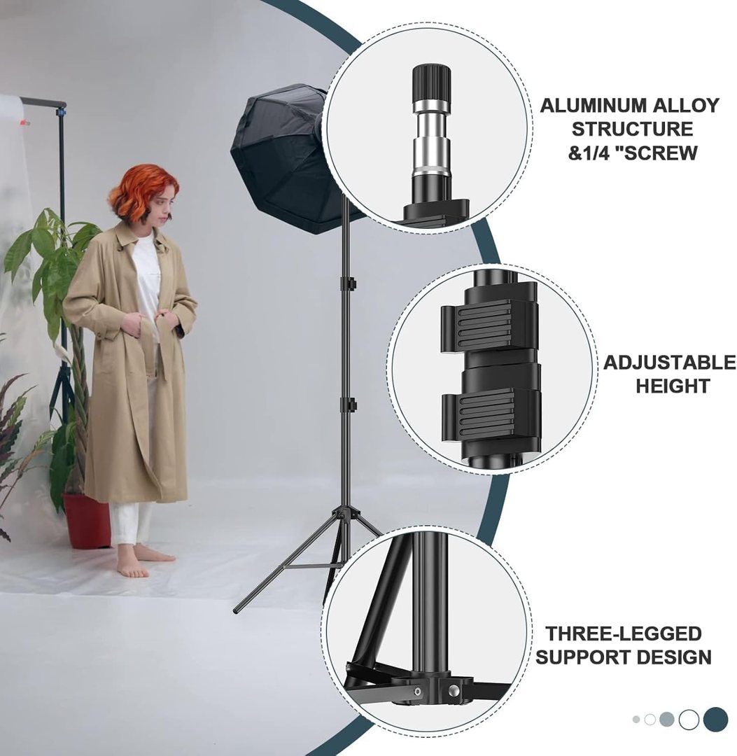 EMART 7Ft Light Stand for Photography, Speedlight, Flash, Softbox-2 Pack — frame 4