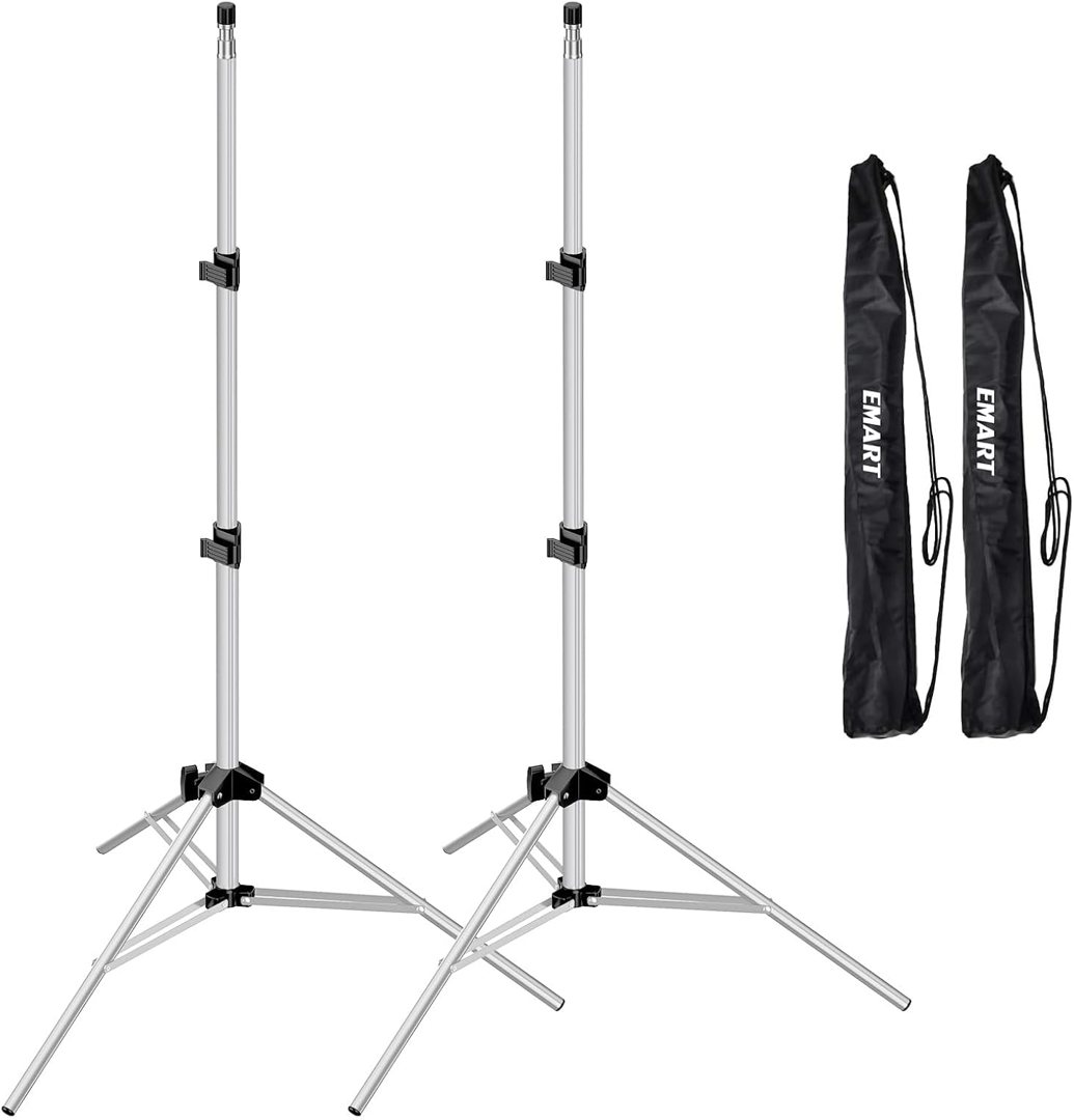 EMART 7Ft Light Stand for Photography, Speedlight, Softbox 2 Pack-Silver — frame 2