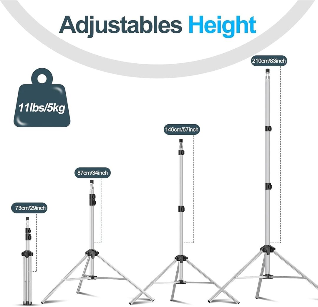 EMART 7Ft Light Stand for Photography, Speedlight, Softbox 2 Pack-Silver — frame 3