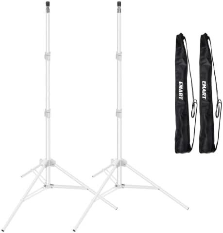 EMART 7Ft Light Stand for Photography, Speedlight, Softbox 2 Pack-White