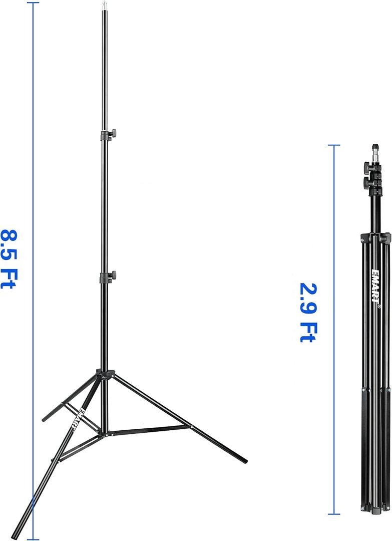 EMART 8.5 Ft Light Stand for Photography, Speedlight, Flash, Softbox-2 Pack — frame 3