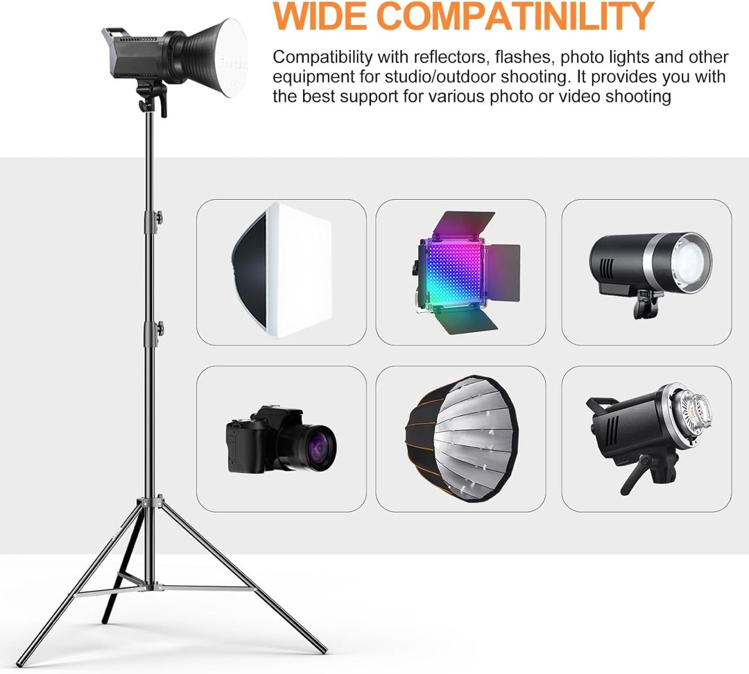 EMART 8.5ft Heavy Duty Light Stand with Spring Cushioned for Photography — frame 5