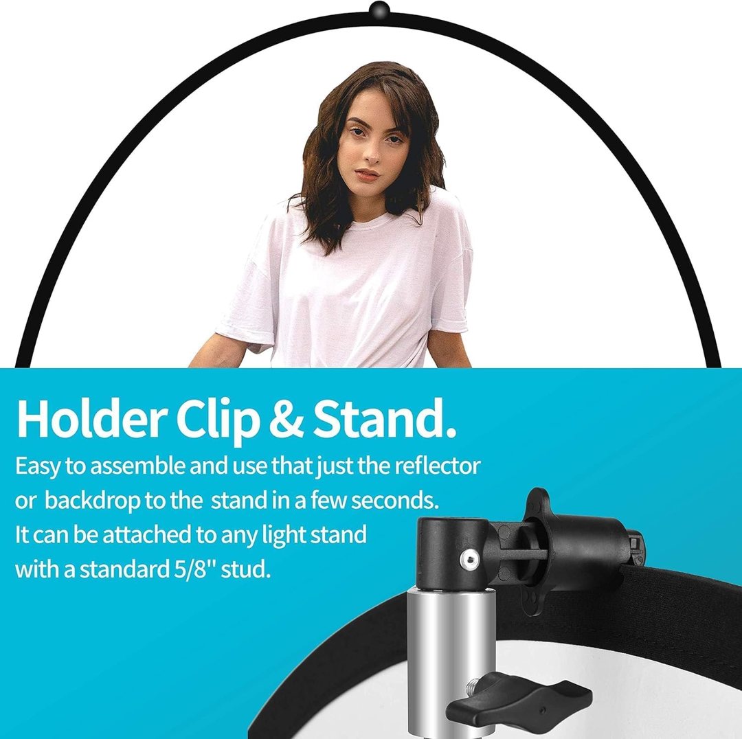 EMART 8.5FT Light Stand with Photography Reflector Holder Disc Clip — frame 3