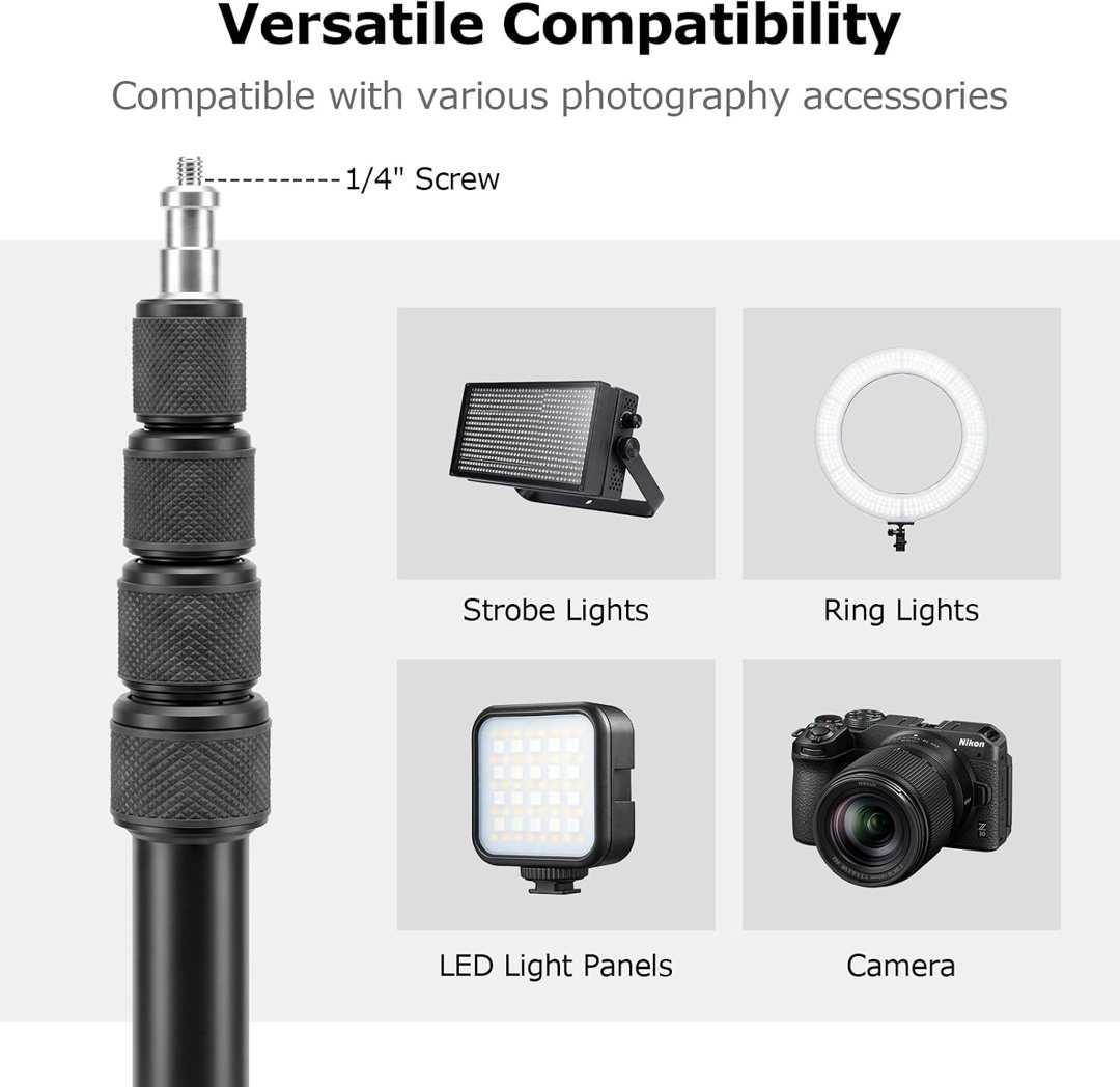 EMART 86" Light Stand Photography, Portable Reverse Folding Tripod Stand — frame 3