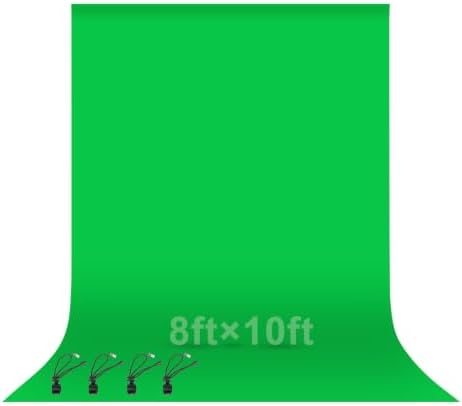 EMART 8x10Ft Green Screen Backdrop,Photography Greenscreen Background