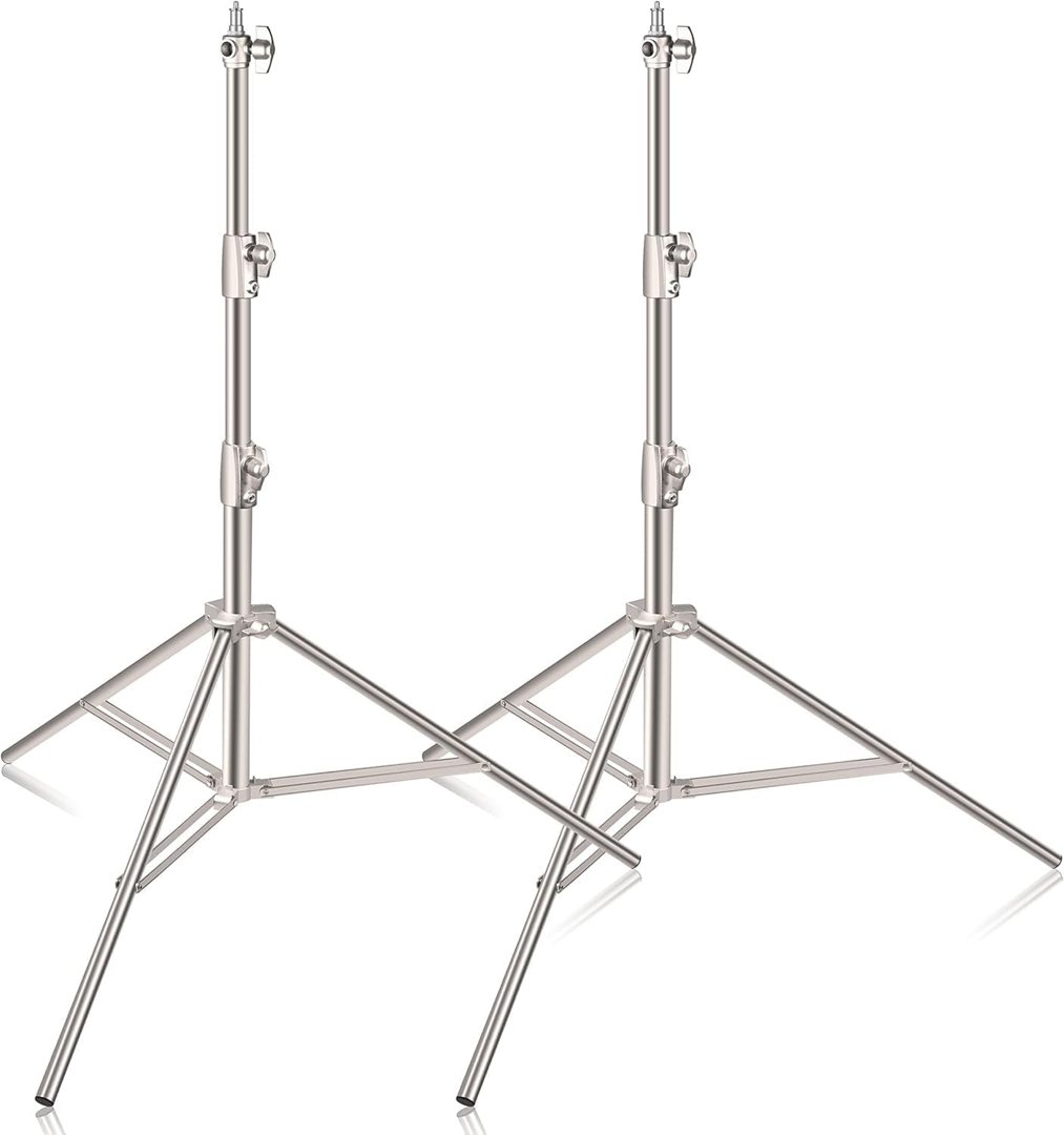 EMART 9.2ft/2.8m Stainless Steel Light Stand, Spring Cushioned-2 Pack — frame 2