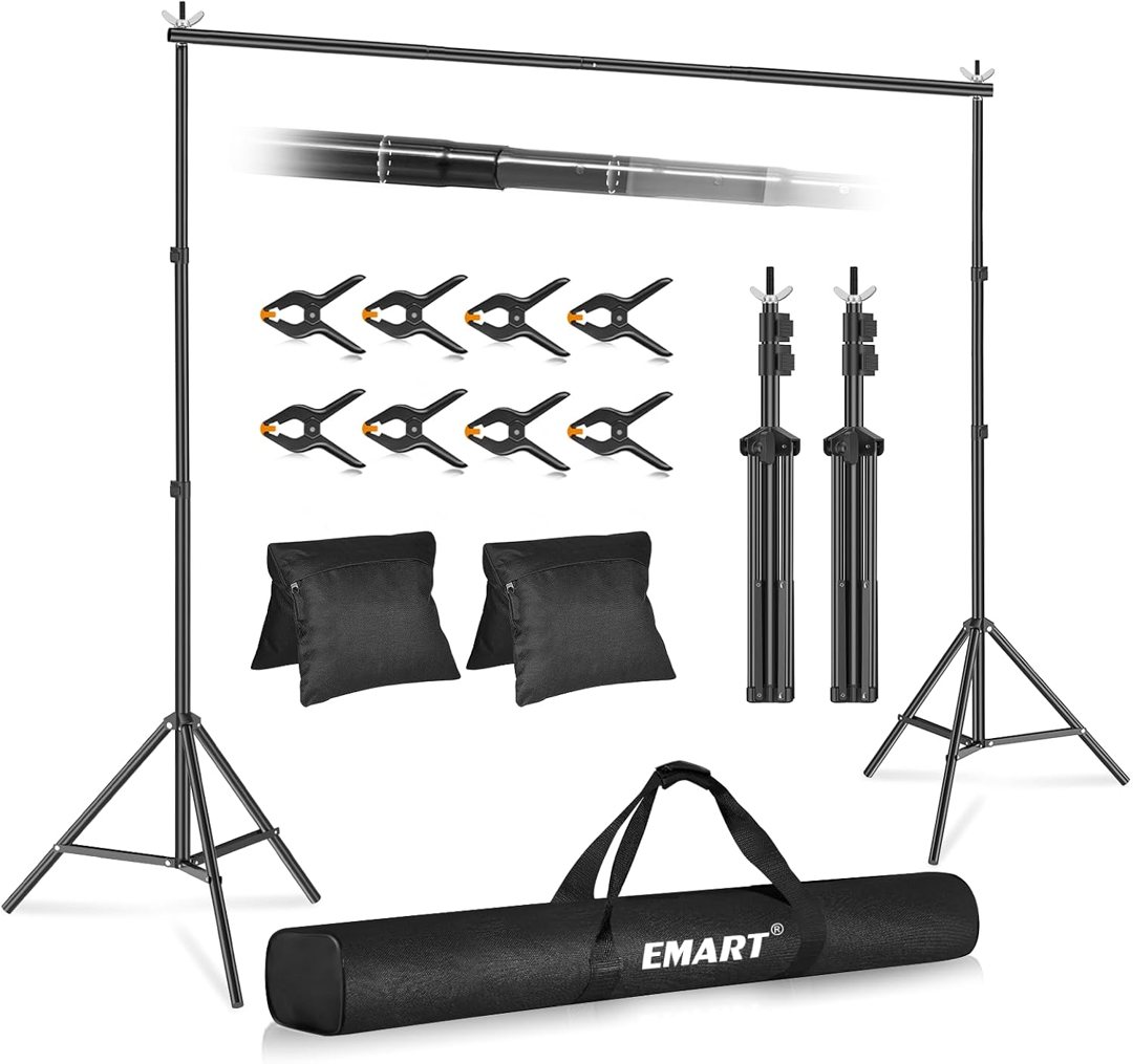 EMART Backdrop Stand 10x7.8FT Adjustable Back Drop Stand for Party Events — frame 2