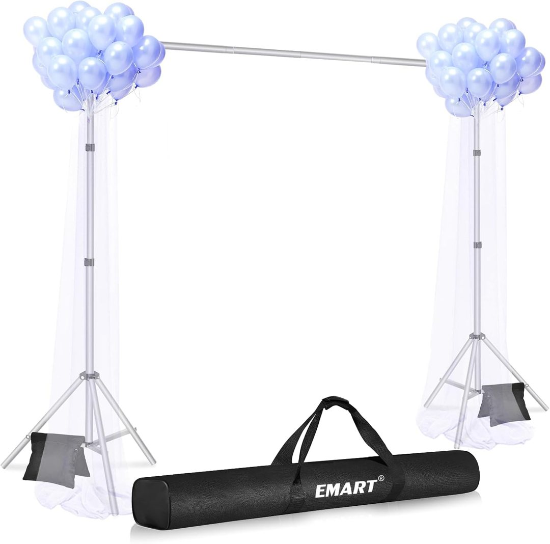 EMART Backdrop Stand 10x7FT Adjustable Back Drop Stand for Party -Silver — frame 3