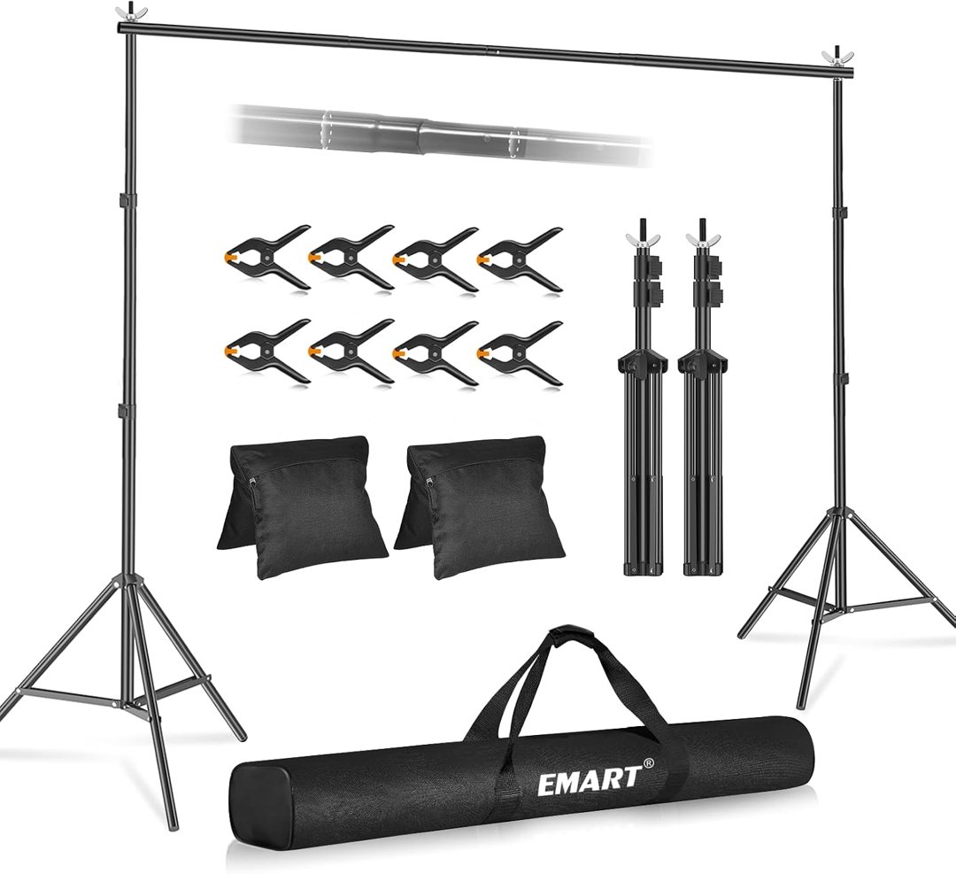 EMART Backdrop Stand 10x8.5FT Adjustable Back Drop Stand for Party Events — frame 2