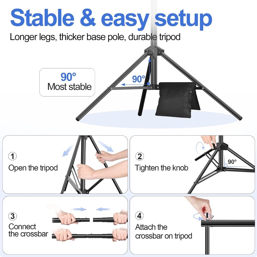 EMART Backdrop Stand 10x8.5FT Adjustable Back Drop Stand for Party Events — frame 5