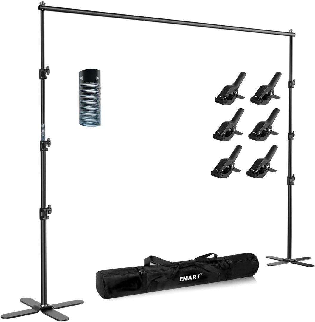 EMART Backdrop Stand Heavy Duty, 10x10Ft Pipe and Drape Stand, Adjustable — frame 2