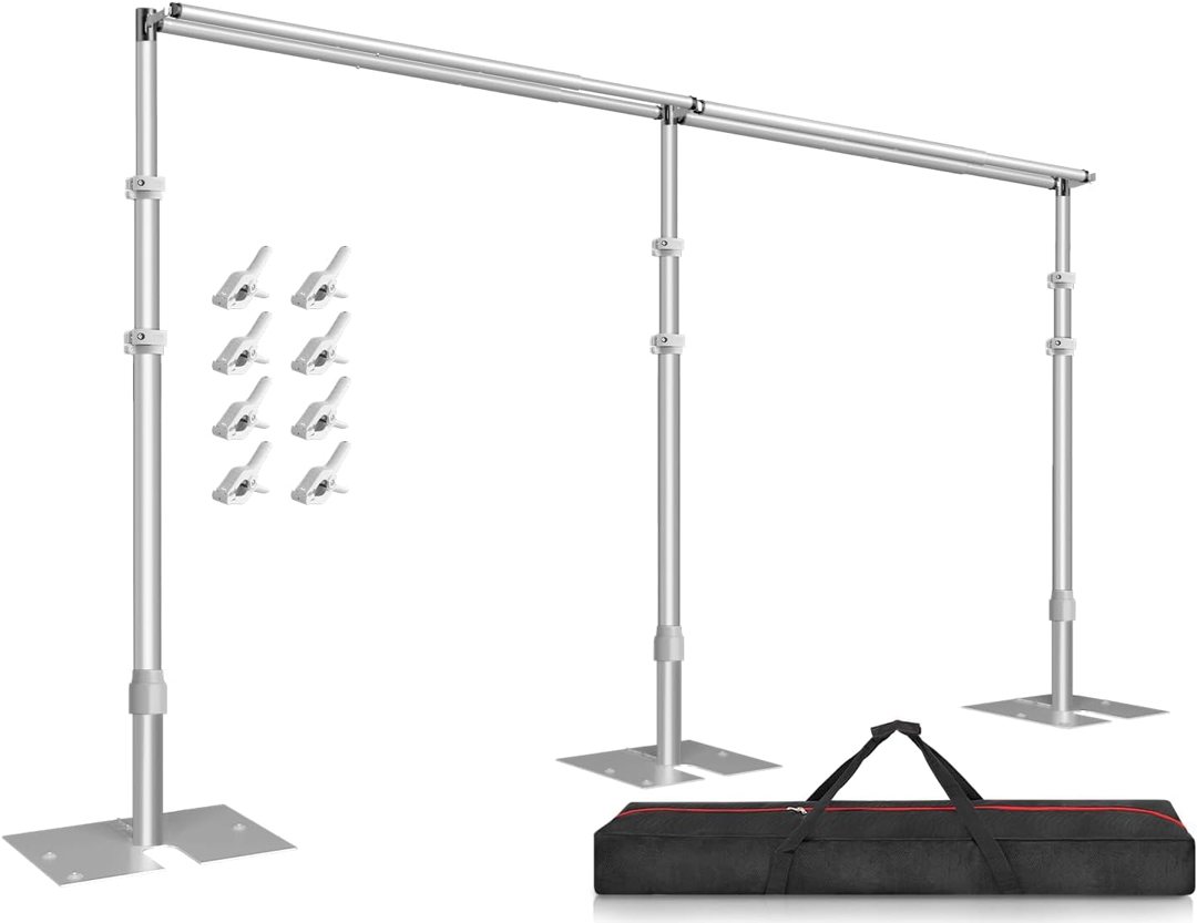 EMART Backdrop Stand Heavy Duty 10x20Ft Double Crossbar Pipe and Drape — frame 2