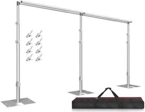 EMART Backdrop Stand Heavy Duty 10x20Ft Double Crossbar Pipe and Drape — frame 1