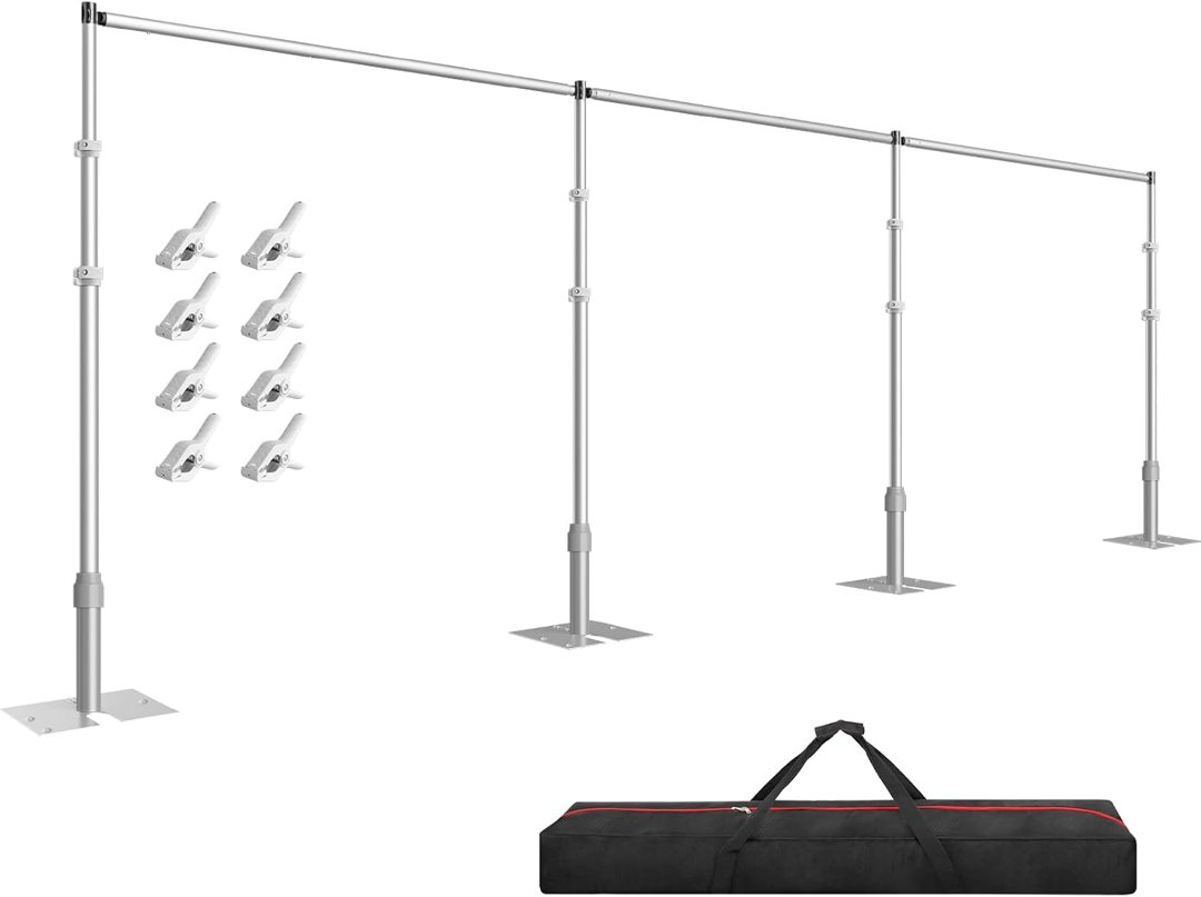 EMART Backdrop Stand Heavy Duty 10x30Ft Adjustable Pipe and Drape Stand Kit — frame 2
