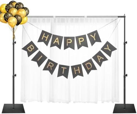 EMART Backdrop Stand Heavy Duty 6.5x10ft Adjustable Pipe and Drape Stand
