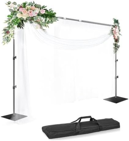 EMART Backdrop Stand Heavy Duty 8.5x10ft Adjustable Pipe and Drape Stand