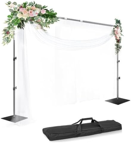 EMART Backdrop Stand Heavy Duty 8.5x10ft Adjustable Pipe and Drape Stand