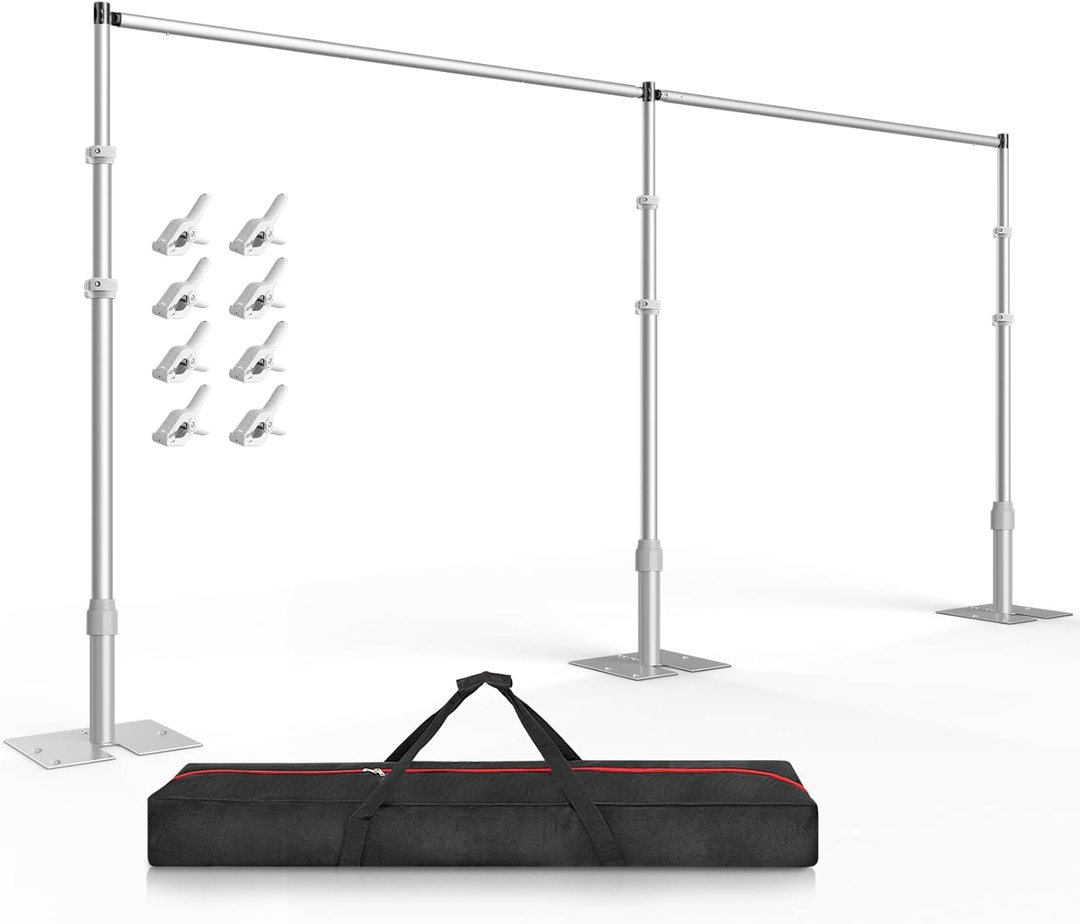 EMART Backdrop Stand Heavy Duty 8.9x20Ft Adjustable Pipe and Drape Kit — frame 2