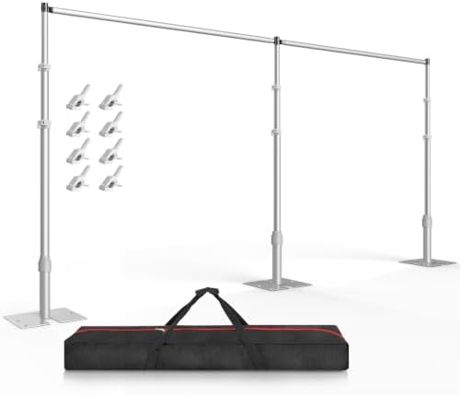 EMART Backdrop Stand Heavy Duty 8.9x20Ft Adjustable Pipe and Drape Kit