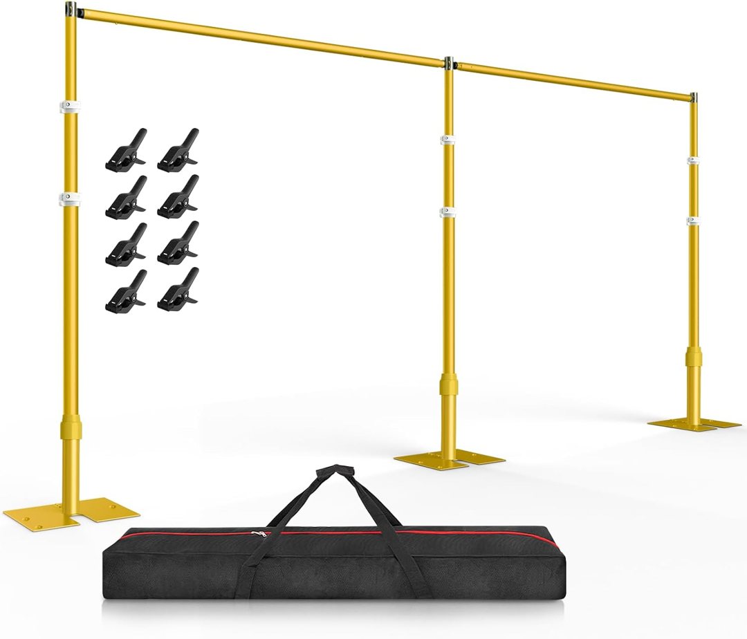EMART Backdrop Stand Heavy Duty 8.9x20Ft Background Support Kit-Gold — frame 2