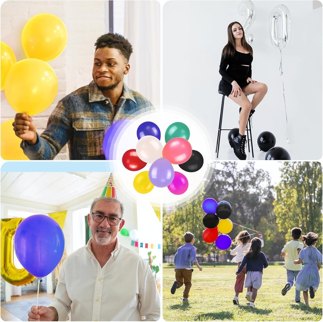 EMART Blue Balloons 12 Inch 100pcs, Latex Balloons for Party(with Ribbon) — frame 5