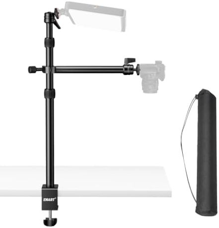 EMART Camera Desk Mount Table Stand, Adjustable Light Stand 15-35''