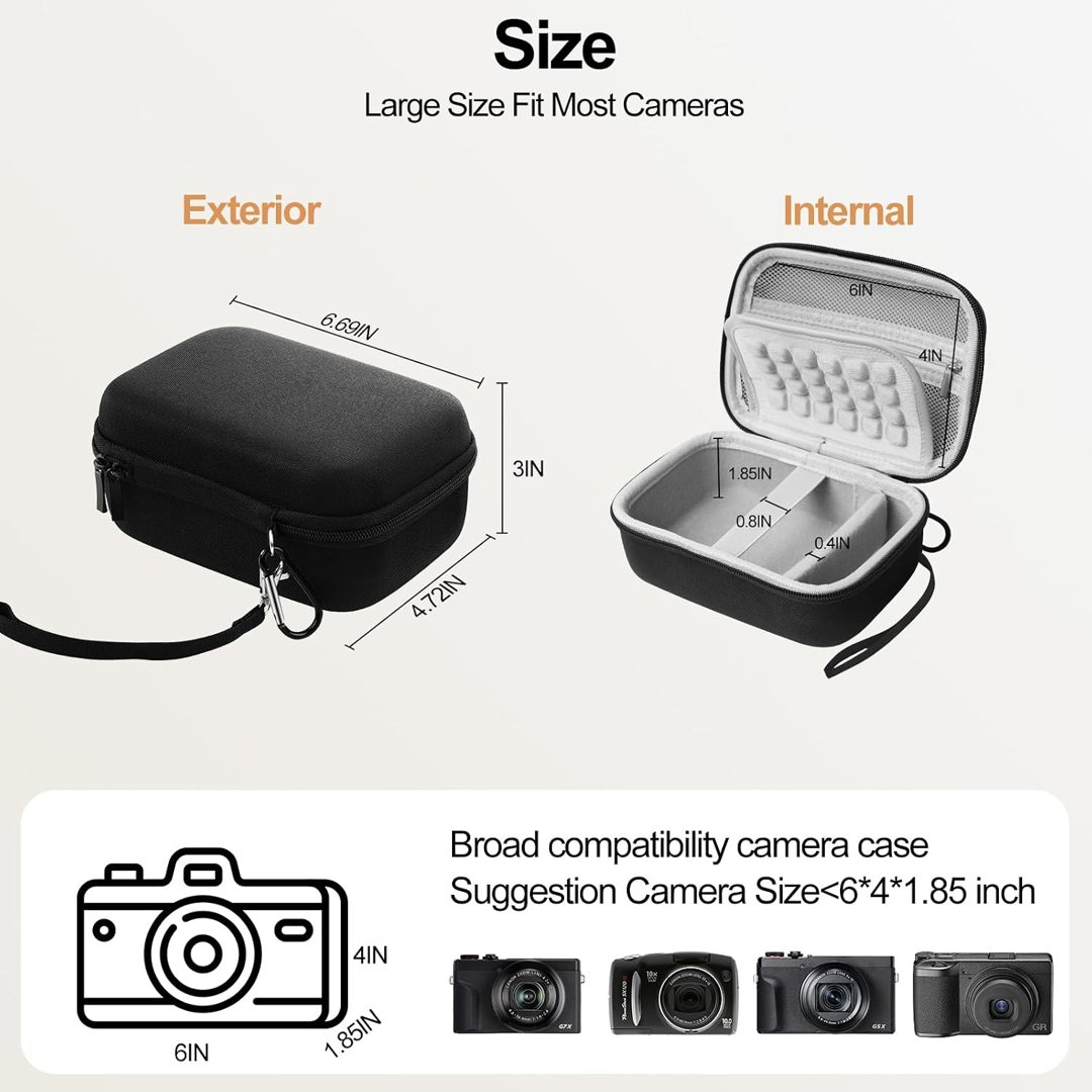 EMART Digital Camera Case, Small Camera Bag Fit Size<6"x4"x1.85" for Kodak. — frame 5