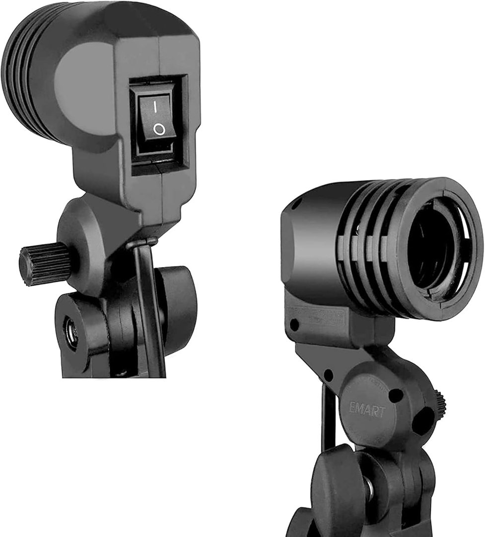 EMART E26 / E27 Light Bulb Socket Adapter with Photo Umbrella Lamp Holder — frame 2