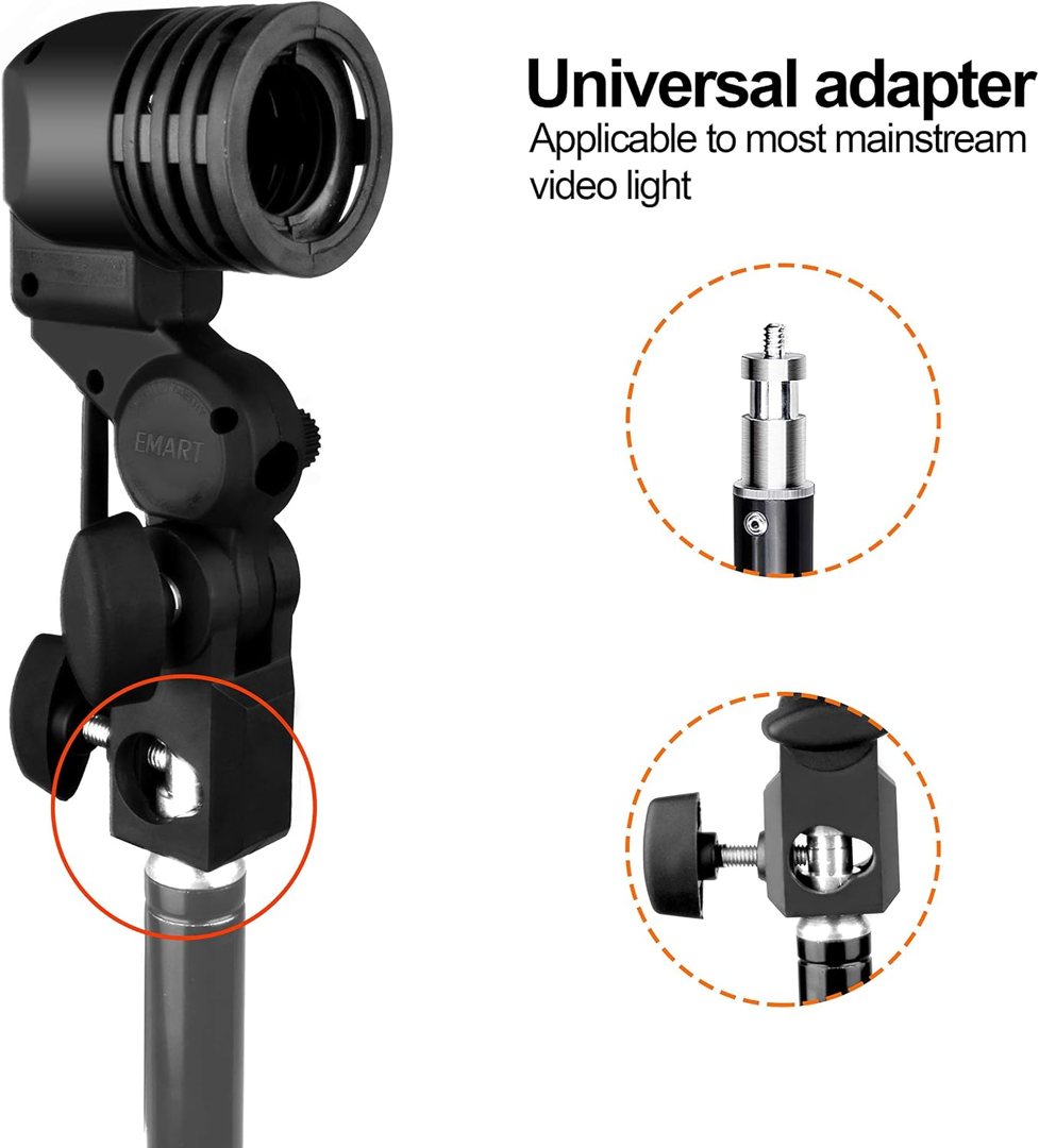 EMART E26 / E27 Light Bulb Socket Adapter with Photo Umbrella Lamp Holder — frame 4