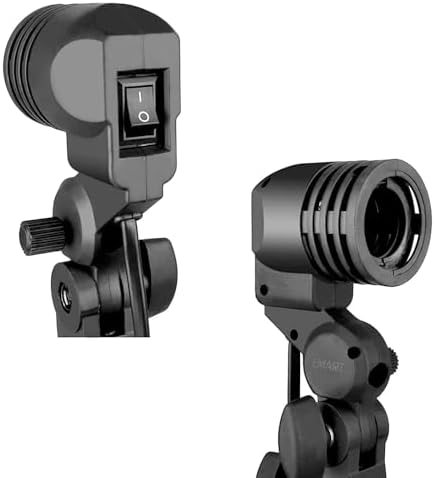EMART E26 / E27 Light Bulb Socket Adapter with Photo Umbrella Lamp Holder