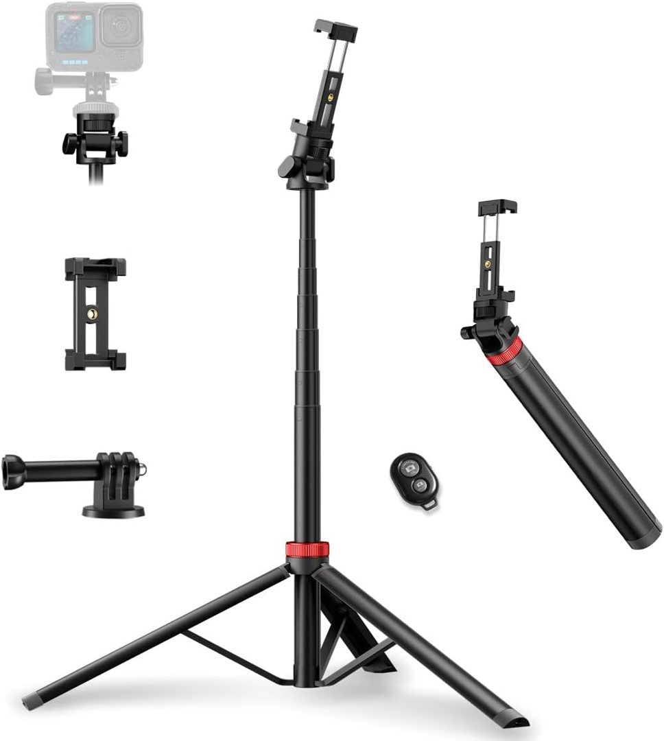 EMART Extendable Aluminum Tripod Stand,81" Portable Adjustable Phone Stand — frame 2