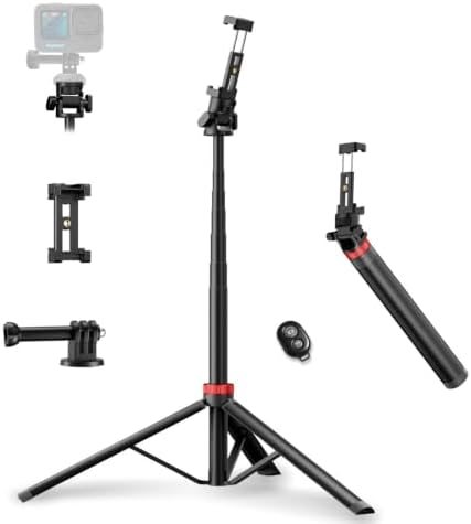 EMART Extendable Aluminum Tripod Stand,81" Portable Adjustable Phone Stand