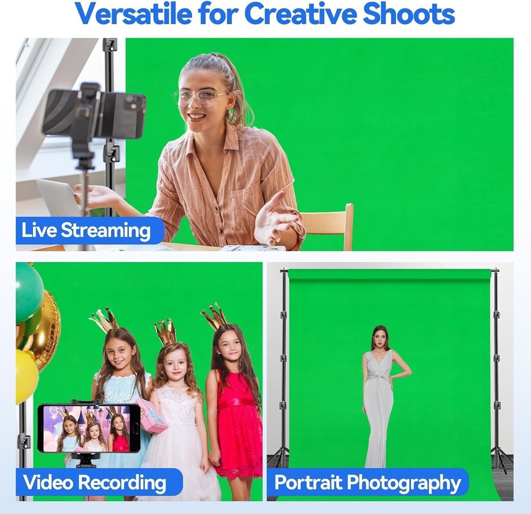 EMART Green Screen Backdrop Kit, 10x10FT Heavy Duty Backdrop Stand Kit — frame 3