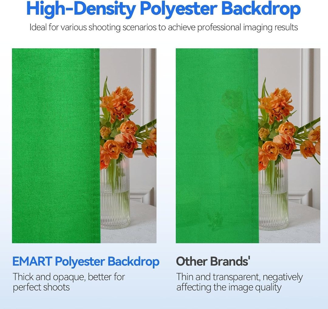 EMART Green Screen Backdrop Kit, 7x10FT back Drop Stand with 6x9FT Backdrop — frame 4